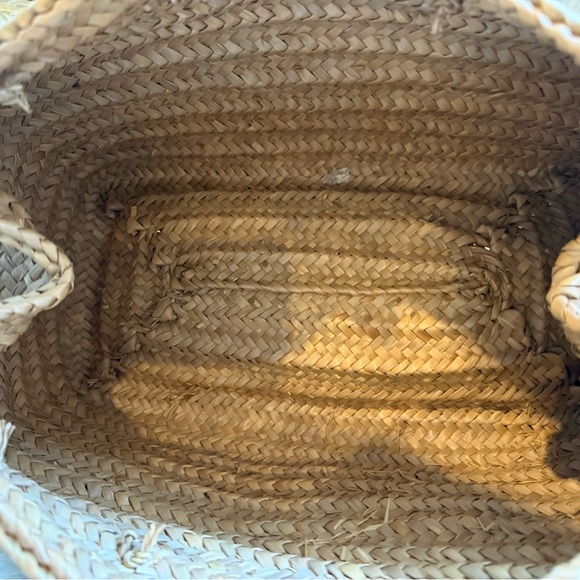 1960s Mid Century Seashell Embellished Woven Tote / Beach Bag Rare Find! - Picture 9 of 16